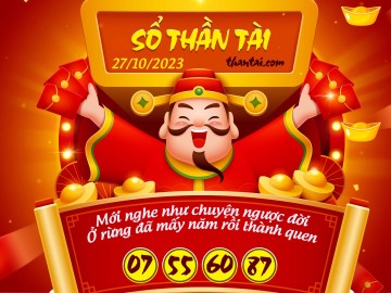 SỔ THẦN TÀI 27/10/2023