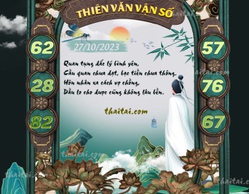 THIÊN VĂN VẬN SỐ 27/10/2023