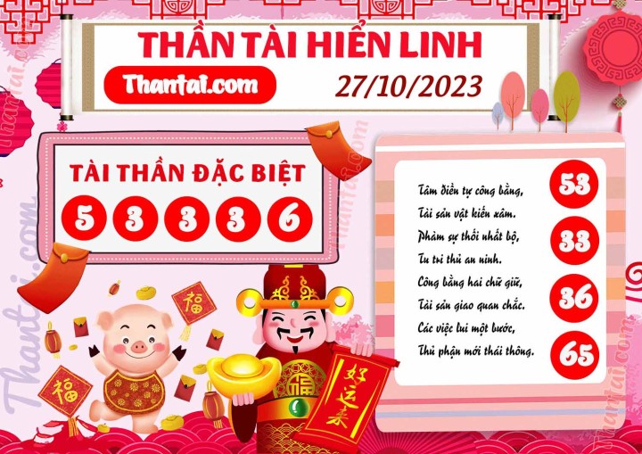 THẦN TÀI HIỂN LINH 12/10/2023