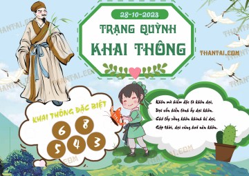 Trạng Quỳnh Khai Thông 28/10/2023