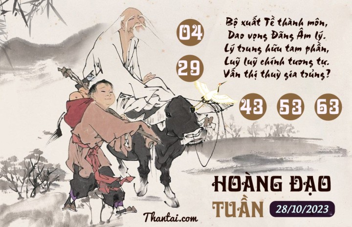 HOÀNG ĐẠO TUẦN 13/10/2023