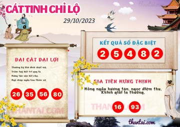 CÁT TINH CHỈ LỘ 29/10/2023