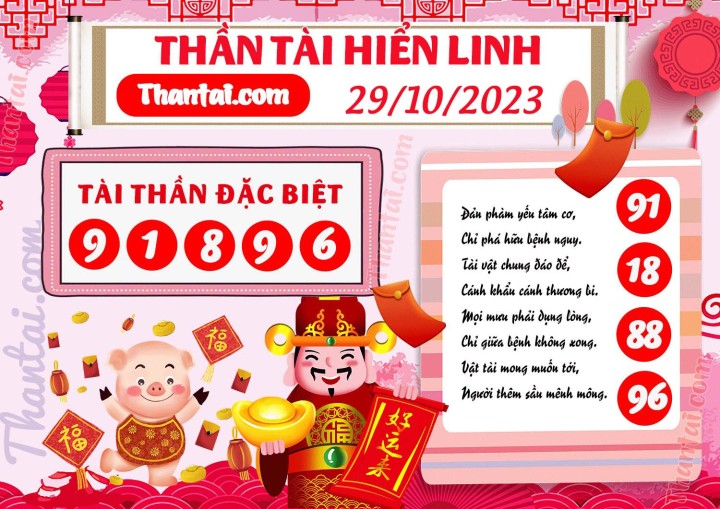 THẦN TÀI HIỂN LINH 14/10/2023