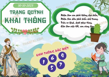 Trạng Quỳnh Khai Thông 30/10/2023