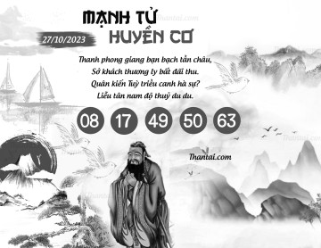 MẠNH TỬ HUYỀN CƠ 27/10/2023