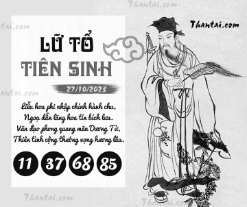 LỮ TỔ TIÊN SINH 27/10/2023