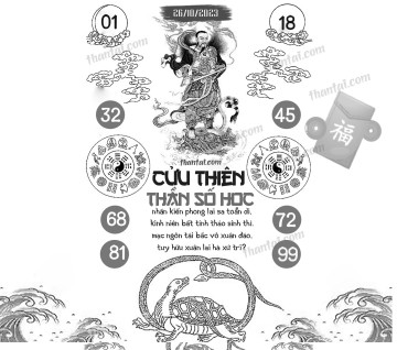 CỬU THIÊN THẦN SỐ HỌC 26/10/2023