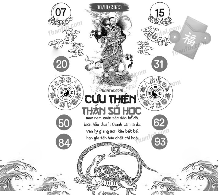 CỬU THIÊN THẦN SỐ HỌC 15/10/2023
