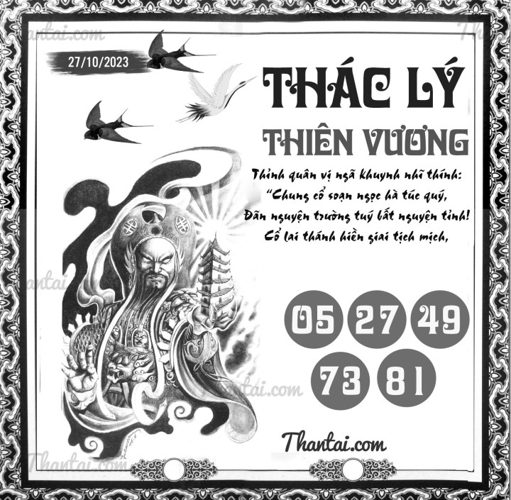 THÁC LÝ THIÊN VƯƠNG 12/10/2023