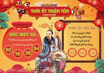 Thái Ất Thiên Tôn 01/11/2023