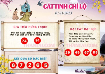 CÁT TINH CHỈ LỘ 01/11/2023