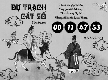 DỰ TRẠCH CÁT SỐ 01/11/2023