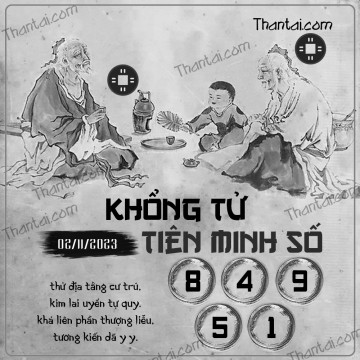 KHỔNG TỬ TIÊN MINH SỐ 02/11/2023