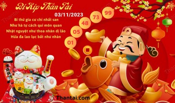 Bí Kíp Thần Tài 03/11/2023