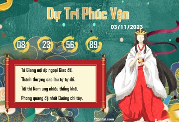 DỰ TRI PHÚC VẬN 03/11/2023