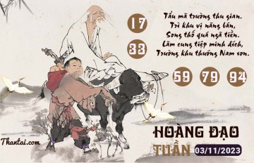 HOÀNG ĐẠO TUẦN 03/11/2023