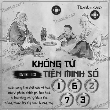 KHỔNG TỬ TIÊN MINH SỐ 03/11/2023