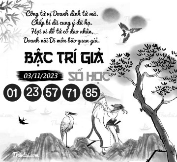 BẬC TRÍ GIẢ SỐ HỌC 03/11/2023