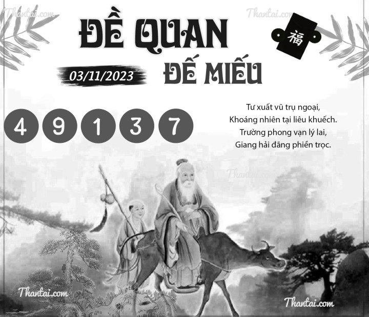 ĐỀ QUAN ĐẾ MIẾU 19/10/2023