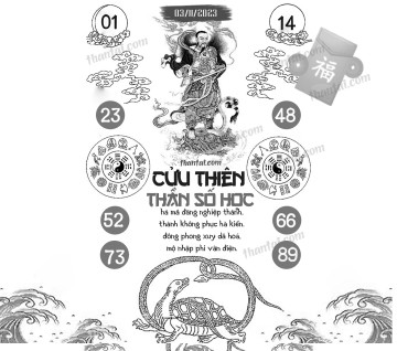 CỬU THIÊN THẦN SỐ HỌC 03/11/2023