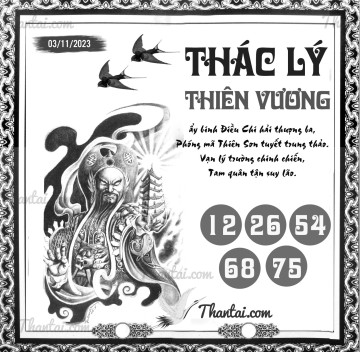 THÁC LÝ THIÊN VƯƠNG 03/11/2023