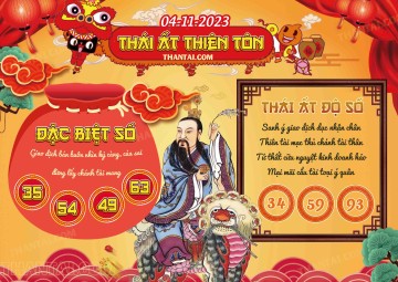 Thái Ất Thiên Tôn 04/11/2023