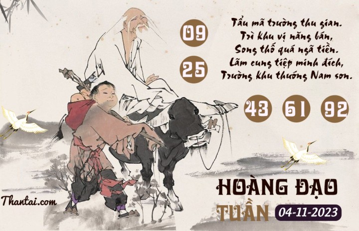 HOÀNG ĐẠO TUẦN 20/10/2023
