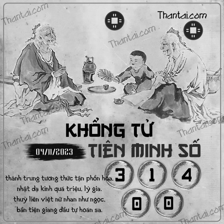 KHỔNG TỬ TIÊN MINH SỐ 20/10/2023