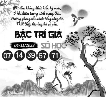 BẬC TRÍ GIẢ SỐ HỌC 04/11/2023