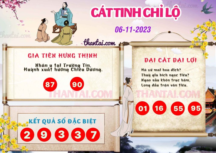 CÁT TINH CHỈ LỘ 22/10/2023