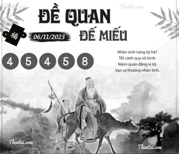 ĐỀ QUAN ĐẾ MIẾU 06/11/2023