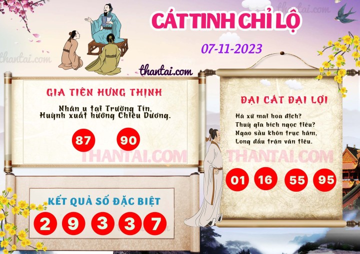 CÁT TINH CHỈ LỘ 23/10/2023