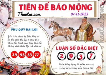 Tiên Đế Báo Mộng 07/11/2023