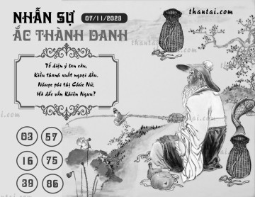 NHẪN SỰ ẮC THÀNH DANH 07/11/2023