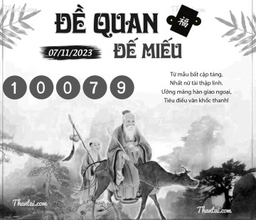 ĐỀ QUAN ĐẾ MIẾU 07/11/2023