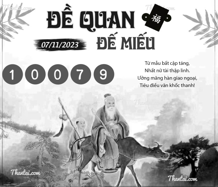 ĐỀ QUAN ĐẾ MIẾU 23/10/2023