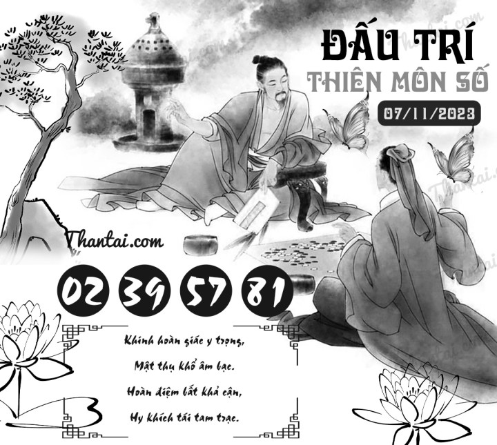 ĐẤU TRÍ THIÊN MÔN SỐ 23/10/2023