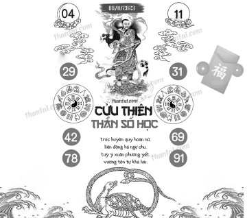 CỬU THIÊN THẦN SỐ HỌC 08/11/2023