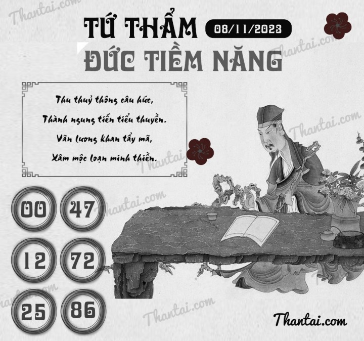 TỨ THẨM ĐỨC TIỀM NĂNG 24/10/2023