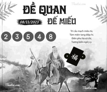 ĐỀ QUAN ĐẾ MIẾU 08/11/2023