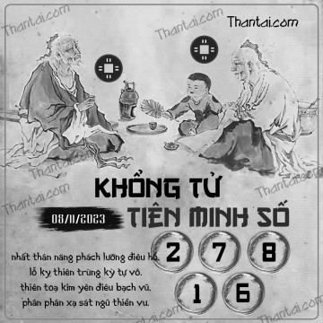 KHỔNG TỬ TIÊN MINH SỐ 08/11/2023