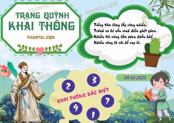 Trạng Quỳnh Khai Thông 09/11/2023