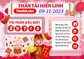 THẦN TÀI HIỂN LINH 09/11/2023