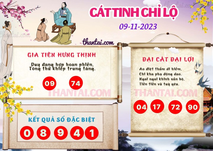 CÁT TINH CHỈ LỘ 25/10/2023