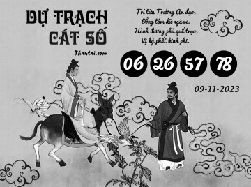 DỰ TRẠCH CÁT SỐ 09/11/2023