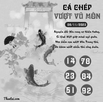 CÁ CHÉP VƯỢT VŨ MÔN 09/11/2023