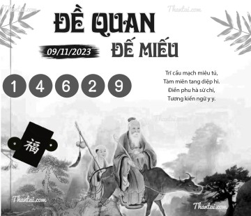 ĐỀ QUAN ĐẾ MIẾU 09/11/2023