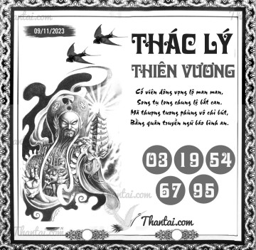 THÁC LÝ THIÊN VƯƠNG 09/11/2023