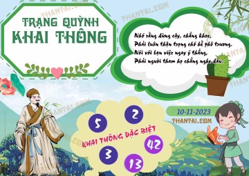 Trạng Quỳnh Khai Thông 10/11/2023