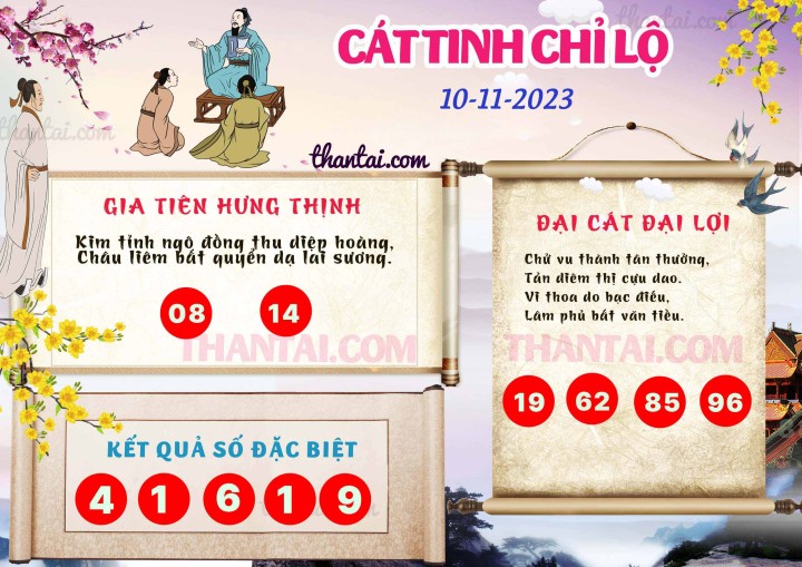 CÁT TINH CHỈ LỘ 26/10/2023